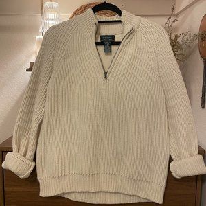Lauren Ralph Lauren 100% Cotton pullover, Quarter Zip Sweater